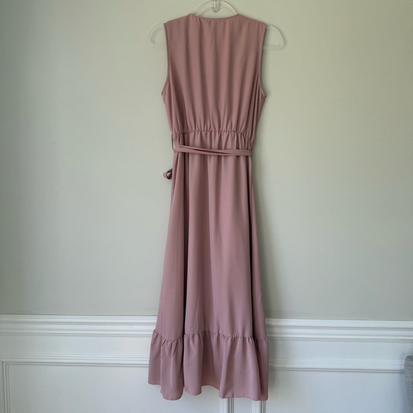 Elegant Pink‎ Wrap Style Dress Sz L NWT - Picture 3 of 8